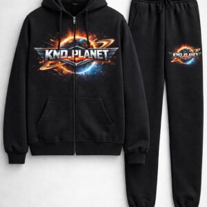 KND_Planet Tracksuit Set – Hoodie & Trackpants  (Black)