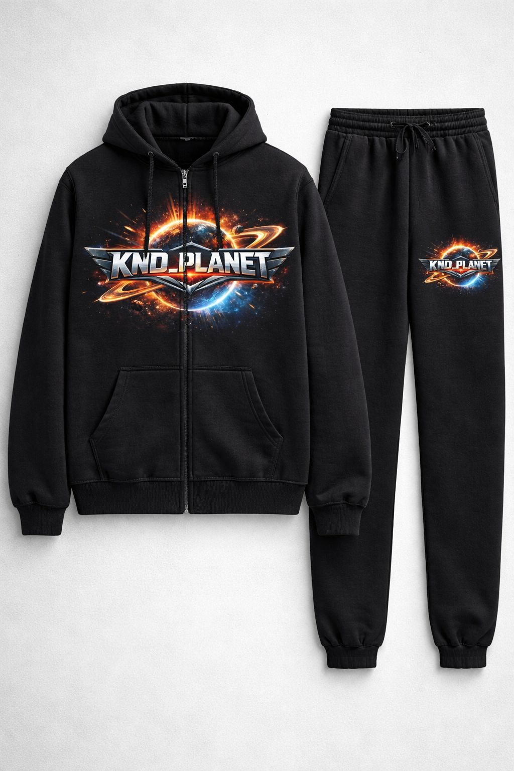 KND_Planet Tracksuit Set – Hoodie & Trackpants (Black)
